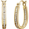 14 Karat Yellow Gold 0.33 Carat Diamond Inside Outside Hoop Earrings