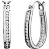 14 Karat White Gold 0.33 Carat Diamond Inside Outside Hoop Earrings