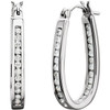 14 Karat White Gold 0.50 Carat Diamond Inside Outside Hoop Earrings