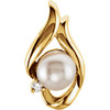 14 Karat Yellow Gold Akoya Pearl Pendant