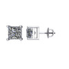 White Diamond Earrings in 14 Karat White Gold 0.50 Carat Diamond Earrings