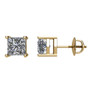Graceful 14 Karat Yellow Gold 0.75Carat Diamond Earrings