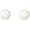18 Karat Yellow 15mm Full Button South Sea Cultured Fashion Pearl Earrings