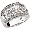 Genuine Diamond set in 14 Karat White Gold 0.75 Carat Diamond Anniversary Band