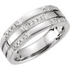 Platinum .125 Carat Diamond Ring Size 4.5
