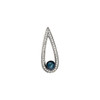 14 Karat White Gold Black Akoya Cultured Pearl and 0.50 Carat Diamond Pendant