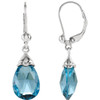 Topaz Earrings in 14 Karat White Gold Swiss Topaz Earrings