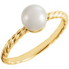 Shop 14 Karat Yellow Gold 5.5-6mm Freshwater Pearl Ring