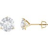 14 Karat Yellow Gold 4.5mm Round Forever One Moissanite Earrings