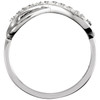 White Gold 10 Karat .05 Carat  Diamond Infinity Style Ring