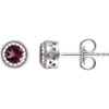 Shop 14 Karat White Gold Pink Tourmaline "October" Birthstone Earrings