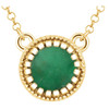 Emerald Necklace in 14 Karat Yellow Gold Emerald May inch 18 inch Birthstone Necklace