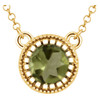 Peridot  in 14 Karat Yellow Gold Peridot August inch 18 inch Birthstone Necklace