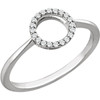 Shop 14 Karat White Gold 0.10 Carat Diamond Circle Ring