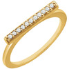 Shop 14 Karat Yellow Gold 0.10 Carat Diamond Bar Ring
