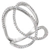 Shop 14 Karat White Gold 0.40 Carat Diamond Freeform Ring