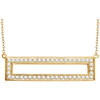 14 Karat Yellow Gold 0.40 Carat Diamond ReCaratangle 16 inch Necklace