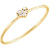 Shop 14 Karat Yellow Gold .03 Carat Diamond Petite Heart Ring