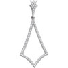 Genuine 14 Karat White Gold 0.25 Carat Diamond Pendant