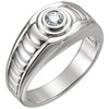 14 Karat White Gold 0.25 Carat Diamond Mens Ring