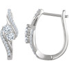 14 Karat White Gold 0.60 Carat Diamond Earrings