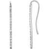 14 Karat White Gold 0.33 Carat Diamond Bar Earrings