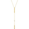 14 Karat Yellow Gold .06 Carat Diamond Bar 16 inch Necklace
