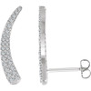 14 Karat White Gold 0.40 Carat Diamond Ear Climbers