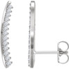 14 Karat White Gold 0.33 Carat Diamond Ear Climbers