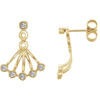 14 Karat Yellow Gold 0.17 Carat Diamond Earrings