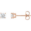 14 Karat Rose Gold 0.75 Carat Lab Grown Diamond Stud Earrings