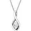 Created Moissanite Necklace in 14 Karat  Gold 7x5 mm Oval Forever Oneandtrade; Moissanite 16 inch Necklace