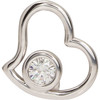 14 Karat White Gold Forever One Colorless Moissanite Heart Pendant