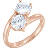 14 Karat Rose Gold 5mm Round  Charles Colvard Forever One Moissanite Ring