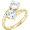 Shop 14 Karat Yellow Gold 5mm Round  Charles Colvard Forever One Moissanite Ring
