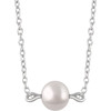 14 Karat White Gold Freshwater Pearl 16 inch Necklace