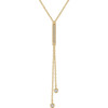 14 Karat Yellow Gold 0.10 Carat Diamond Bar Y 16 inch Necklace