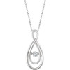 Pleasing 14 Karat White Gold 0.10 Carat Mystara Round Genuine Diamond Necklace