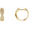 14 Karat Yellow Gold 0.20 Carat Diamondfinity Inspired Hoop Earrings