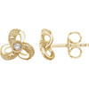 Shop 14 Karat Yellow Gold 0.17 Carat Diamond Knot Earrings