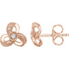Buy 14 Karat Rose Gold 0.17 Carat Diamond Knot Earrings