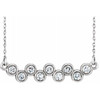 Created Moissanite Necklace in 14 Karat  Gold 2.5 mm Round Forever One Moissanite 18 inch Necklace