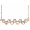 14 Karat Rose Gold 2.5 mm Round Forever One Moissanite 18 inch Necklace