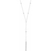 White Diamond Necklace in 14 Karat White Gold 0.33 Carat Diamond Y 15-17 inch Necklace