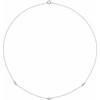 Genuine Diamond Necklace in 14 Karat Genuine Gold 0.16 Carat Diamond 3-Station 20 Necklace