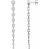 14 Karat White Gold 2.00 Carat Lab Grown Diamond Earrings