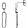 Sterling Silver 0.33 Carat Diamond Link Earrings