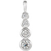 18 Karat White Journey Pendant Mounting