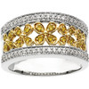 14 Karat o Tone 0.37 Carat  Diamond Band Size 7