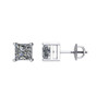 14 Karat White Gold 0.75 Carat Diamond Threaded Post Stud Earrings